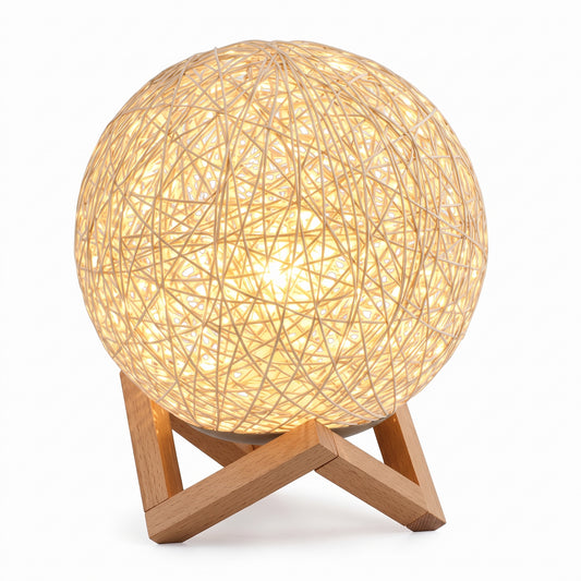 Rattan Ball Table Lamp