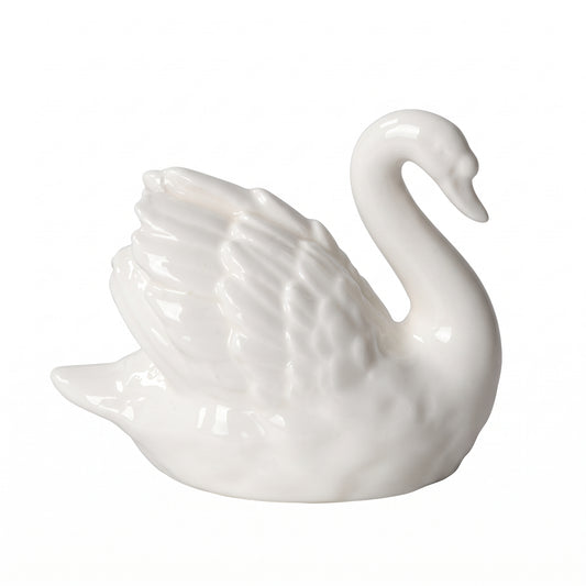 Modern Ceramic Swan Figurine