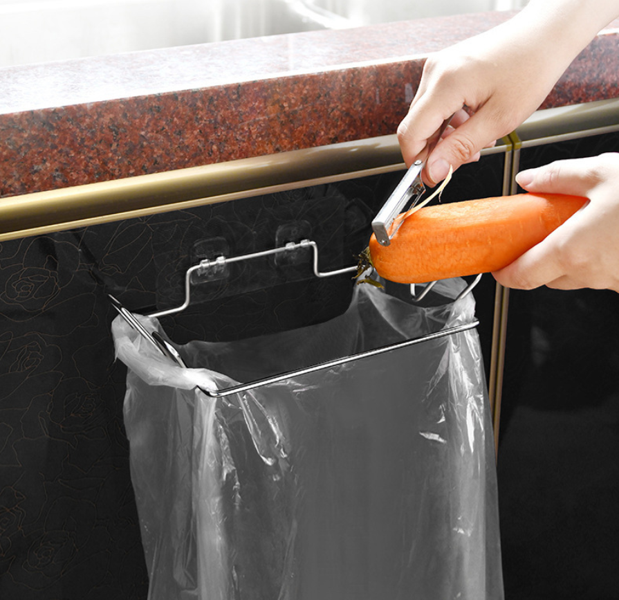 Stainless Steel Kitchen Trash Bag Holder