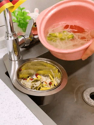 Stainless steel drain basket for kitchen sink